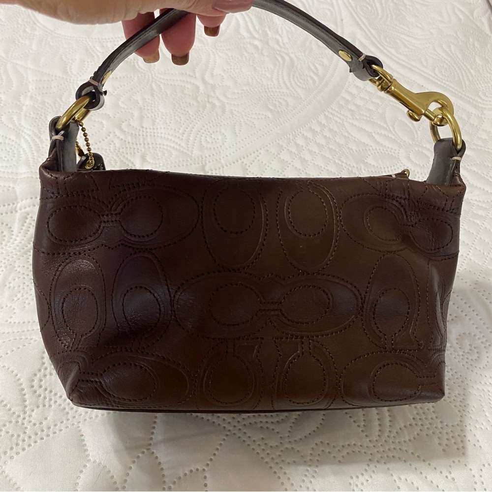 Coach Embroidered Leather Handbag - Picture 2 of 13